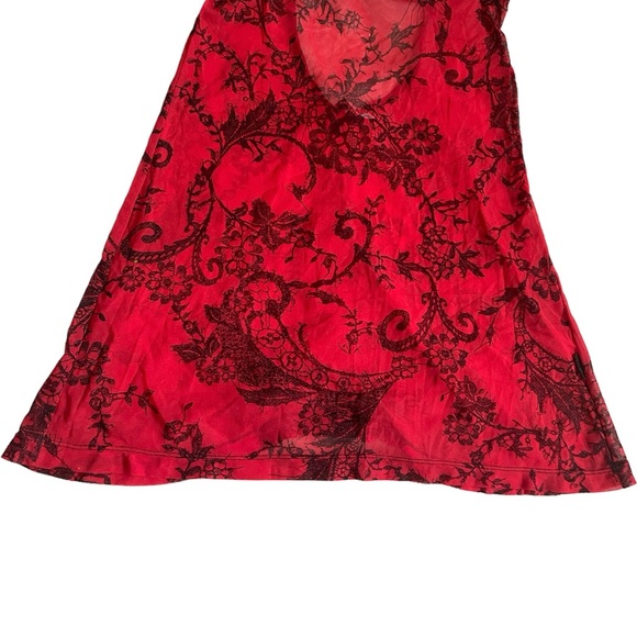 La Senza sheer red and black floral mesh babydoll lingerie - Picture 7 of 10